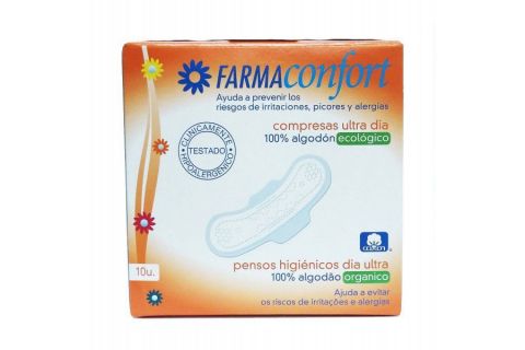 Farmaconfort Compresas 100%algodon Ultrafinas Dia Alas 10uds