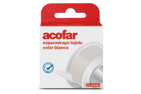 Acofar Esparadrapo Tejido Blanco 5x2,5cm