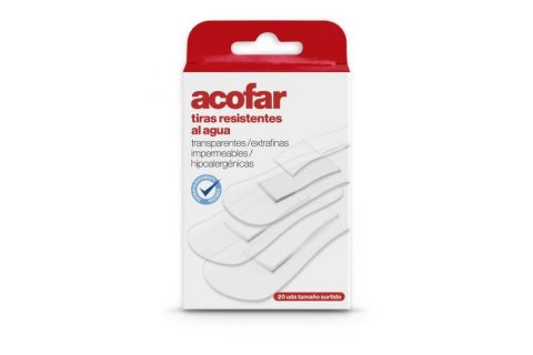 Acofar Tiras Adhesivas Transp 20 Ud