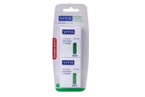Vitis Cinta Dental Con Cera Con Flúor Y Menta 50 m