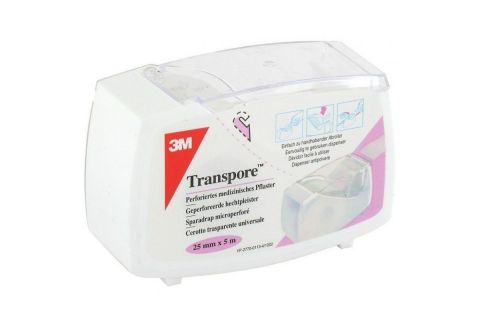 3m Esparadrapo Hipoalérgico Transpore 5x2.5 Blanco