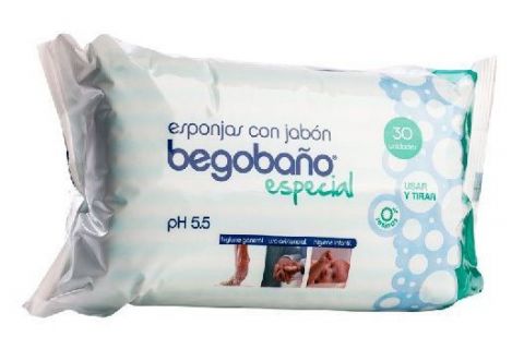 Begobaño Esponja Enjabonada Desechable 30uds