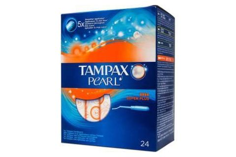 Tampax Pearl Tampón 100% Algodón Super Plus 24 uds