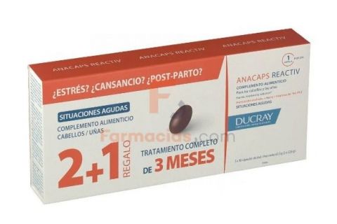 Ducray Anacaps Reactiv 3 x 30 Cápsulas