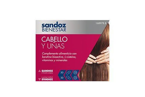 Sandoz Bienestar Cabello y Uñas 30 Cápsulas