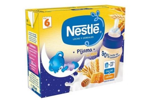 Nestle Pijama Leche y Cereales para Dormir con Miel 2 bricks de 250ml