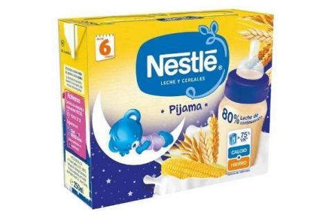 Nestlé Pijama Leche y Cereales para Dormir 2 bricks de 250ml