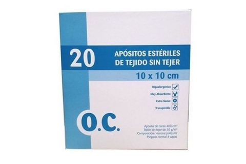 O. C. Apósitos Estériles Sin Tejer 10 x 10 cm 25 sobres