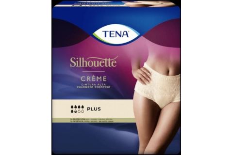 Tena Silhouette Plus Cintura Alta Crema Talla Grande 9 uds