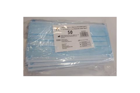 Mascarillas Con Elásticos Tipo 2 50uds