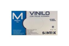 Santex Guantes Vinilo con Polvo Talla M 100uds