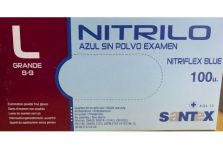 Santex Guantes Nitrilo Sin Polvo Talla L 100uds
