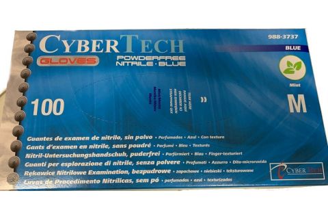 CyberTech Nitrilo Azules Talla M 100uds