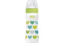 Chicco Biberón Silicona Fisiológico Flujo Regulable Verde
