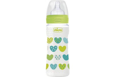 Chicco Biberón Silicona Fisiológico Flujo Regulable Verde
