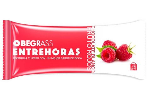 Obegrass Barrita Entrehoras Chocolate Blanco y Frutos Rojos 1ud