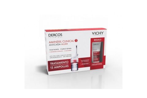 Vichy Dercos Aminexil Mujer 12 Ampollas + Champú Dercos Estimulante