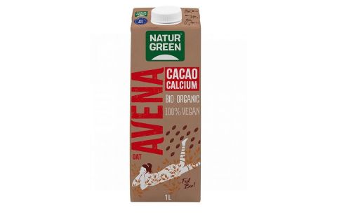 NaturGreen Bebida Ecológica de Avena y Cacao con Calcio 1l