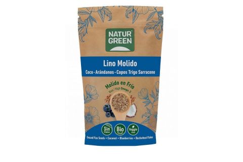 NaturGreen Semillas Lino, Trigo, Sarraceno, Coco y Blueberry bio 225gr