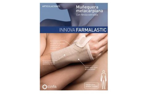 Farmalastic Innova Muñequero Metacarpiana Férula Extraible Talla Mediana