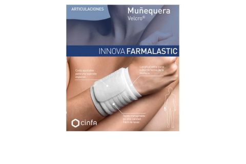 Farmalastic Innova Muñequera Velcro Blanca Talla G/EG