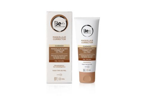 Be+ Maquillaje Fluido Corrector Oil Free SPF-20 Piel Oscura 40ml