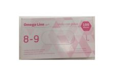 Omega Line Guantes Vinilo con Polvo Talla L 100uds
