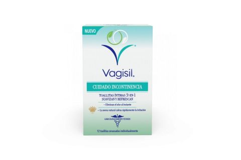 Vagisil Incontinencia Toallitas Ítimas 2 en 1 12uds