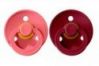 Bibs Chupetes Coral - Rubí Talla 2 2uds