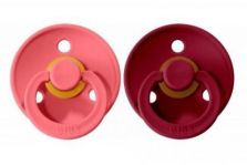 Bibs Chupetes Coral - Rubí Talla 2 2uds