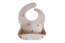 Bibs Babero Silicona Mushie Dinosaurs