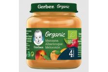 Gerber Puré Manzana, Albaricoque y Melocotón 125 g +4m