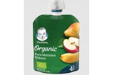 Gerber Bolsita Puré Pera, Manzana y Plátano 90 g +4m