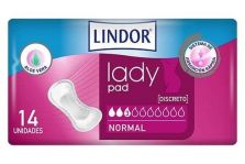 Lindor Lady Pad Normal 3 gotas 14 ud