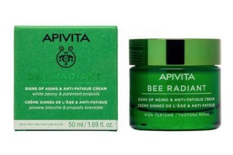 Apivita Bee Radiant Crema Signos de la Edad & Antifatiga Textura Rica 50ml