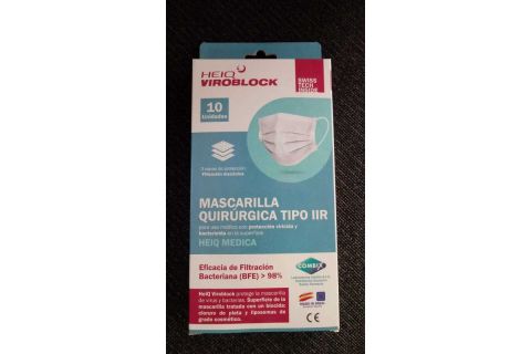Mascarilla Quirúrgica Tipo IIR Viroblock 10uds