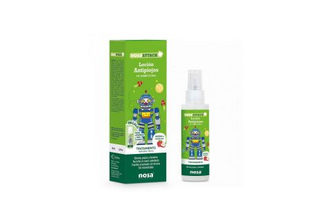 Nosa Attack Loción Antipiojos 5% Dimeticona Aroma Manzana 100ml