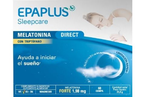 Epaplus Sleepcare Melatonina DIrect Triptófano 60 Comprimidos