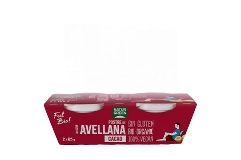 NaturGreen Postre de Avellana y Cacao 2 x 125hg