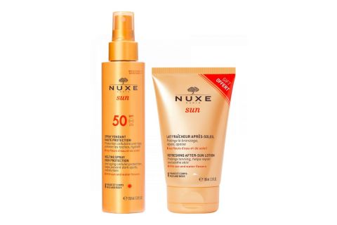 Nuxe Sun Spray Fundente Rostro y Cuerpo SPF-50 + Leche Refrescante After Sun 100ml