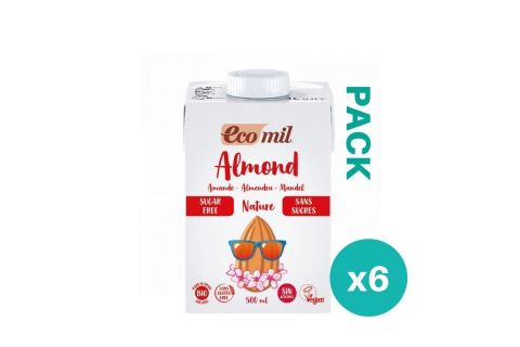 Ecomil Pack 6x Bebida de almendra ecológica Nature 500ml