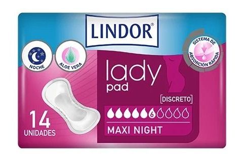 Lindor / MolicareLady Pad Maxi Night 6 Gotas 14uds