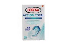 Corega Acción Total Limpiador Limpieza Prótesis Dental 36 Tabletas