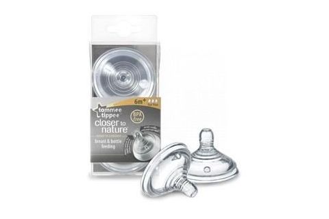 Tommee Tippee Tetina Flujo Rápido Closer to Nature 6M+ 2uds