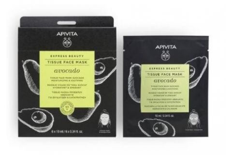 Apivita Mascarilla Facial Tejido Hidratante y Calmante con Aguacate 10ml