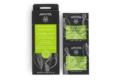 Apivita Express Beauty Mascarilla Facial Hidratante y Calmante Higo Chumbo 2 x 8ml