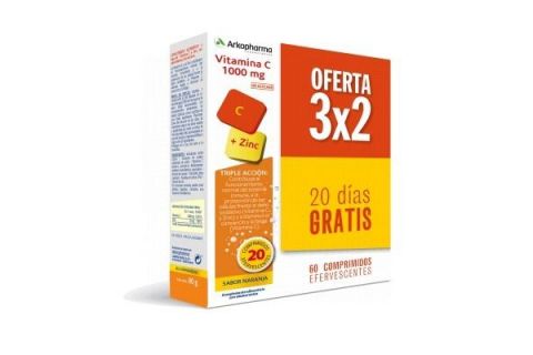 Arkopharma Arkovital Vitamina C 1000mg Efervescente 3 x 20 Comprimidos