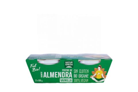 NaturGreen Postre de Almendra y Vainilla Bio 2 x 125gr