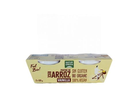 NaturGreen Postre de Arroz y Vainilla Ecológico 2 x 125gr