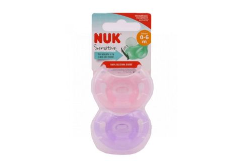 Nuk Sensitive Chupete SIlicona 0-6M 2uds